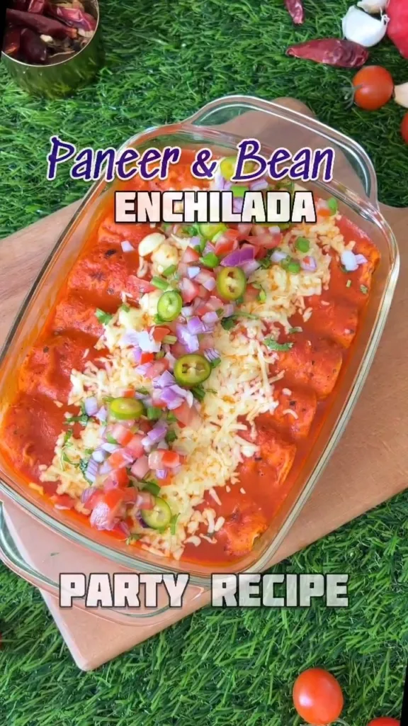 Bean and Paneer Enchiladas