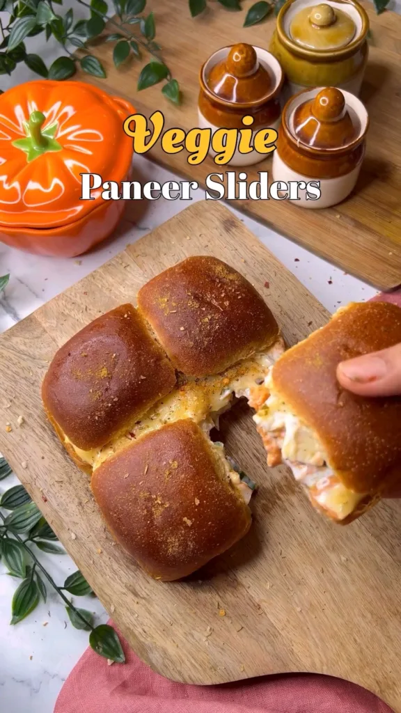 Cheese Paneer Veggie Loaded Sliders
