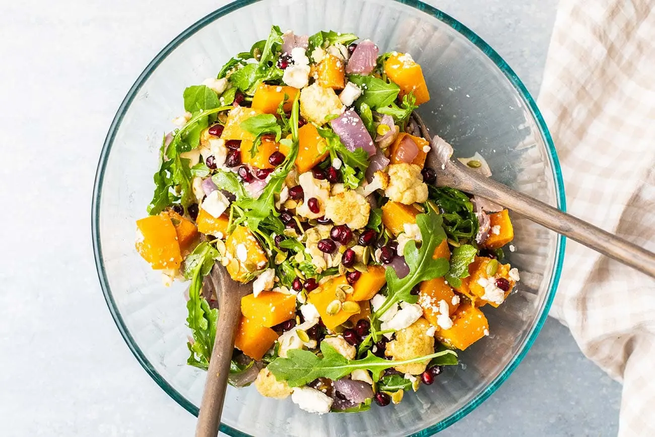 Arugula Salad with Bacon and Butternut Squash